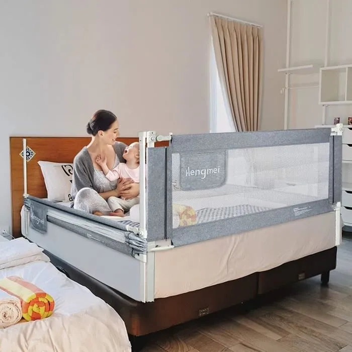 LARS360 Barrière de lit pour enfant - 180 cm - Pour lit de famille et lit d'enfant - Protection contre les chutes-3