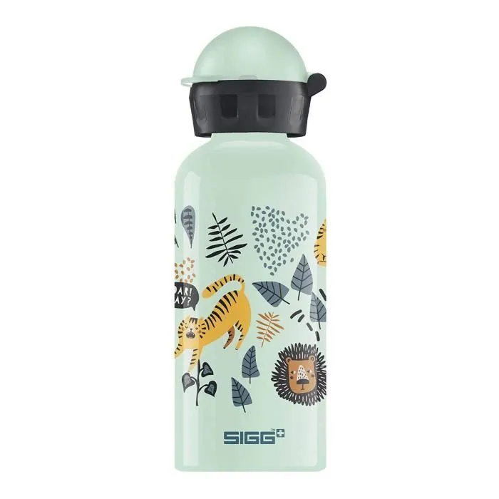 Gourde pour enfant en aluminium - Safari - 0,4L - Vert amande-0