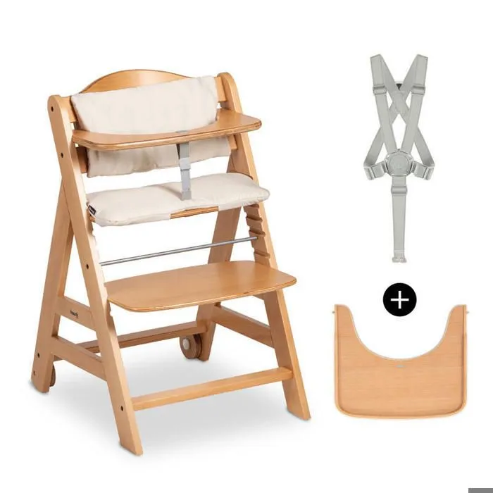 HAUCK - Chaise haute Beta+ avec accessoires - Bois-0