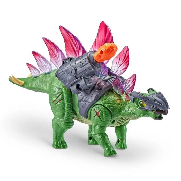Dino Robotique - ZURU - Dino Wars Stegosaurus - Stégosaure Robo Alive avec armure, plaques lumineuses et pistolet-4