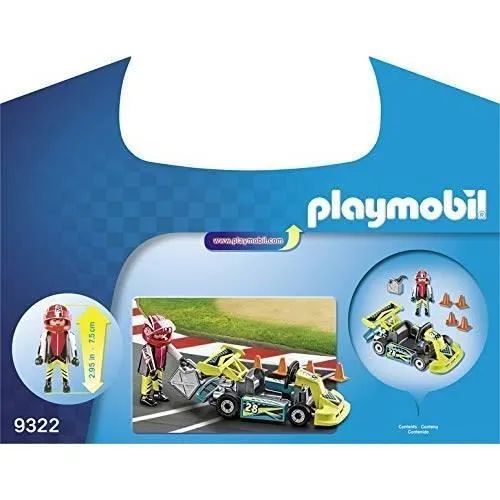 Playmobil 9322 Valisette Pilote de Karting, City Life, Stuntshow, 29 pièces, Dès 4 ans-3