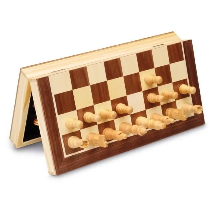 Jeu d'échecs magnétique en bois-1