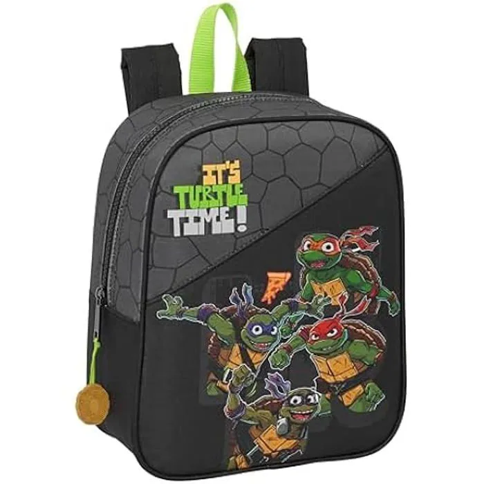 Sac à dos scolaire - SAFTA - Tortugas Ninja - Adaptable au chariot - Confortable - Pour enfant-0