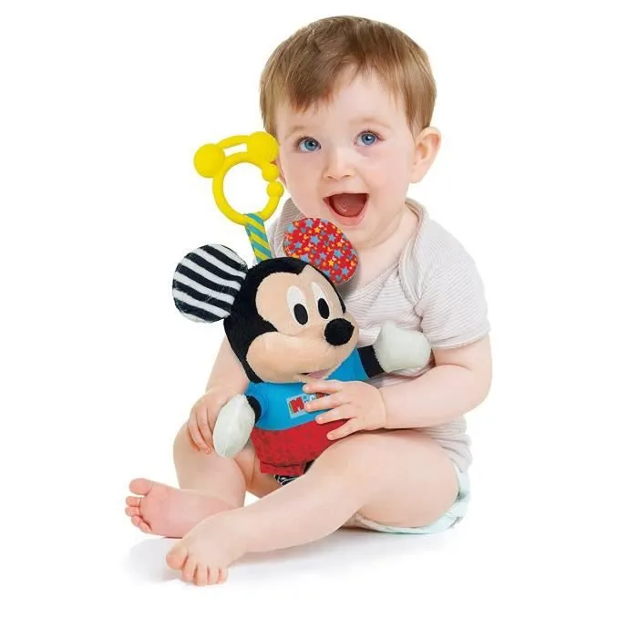 Peluche Premières activités Mickey - CLEMENTONI - Baby Mickey - Anneau de Dentition - Mixte-1