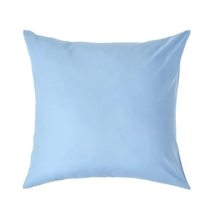 Taie d'oreiller - Homescapes - 80 x 80 cm - 100% coton égyptien - 200 fils - Bleu-0