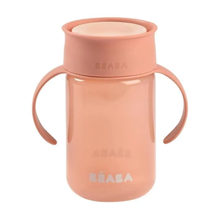 Tasse d'apprentissage 360° - BEABA - Rose - Pour Bébé - 340 ml - Plastique-0