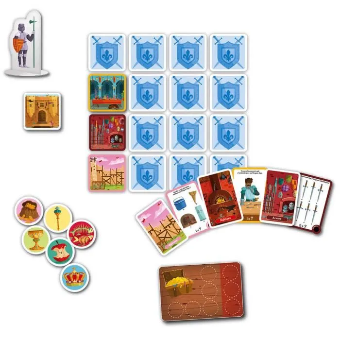 Jeu de Société Enfant - Chasse au Trésor les Châteaux-Forts - JANOD - Dès 6 ans - Multicolore - Vert-1