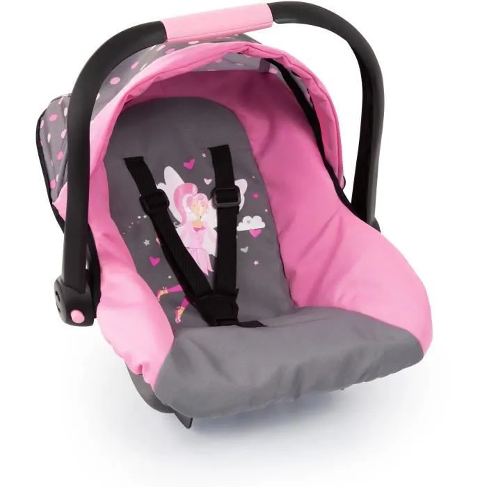 Siège Auto de Poupée - BAYER DESIGN - Gris et Rose - Fille-5