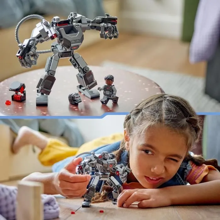 LEGO® 76277 Marvel L’Armure Robot de War Machine, Jouet de Robot avec : 3 Canons de Tir, Personnage MCU-3