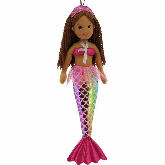 Poupee Sweety toys - 11919 - Poupee sirene en Peluche Princesse 45 cm Arc-en-Ciel-0