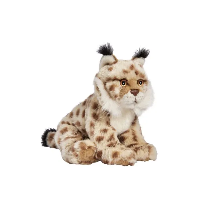 Peluche Lynx 27 cm - Ushuaia - Collection Ushuaïa Junior - Douce et réaliste-0