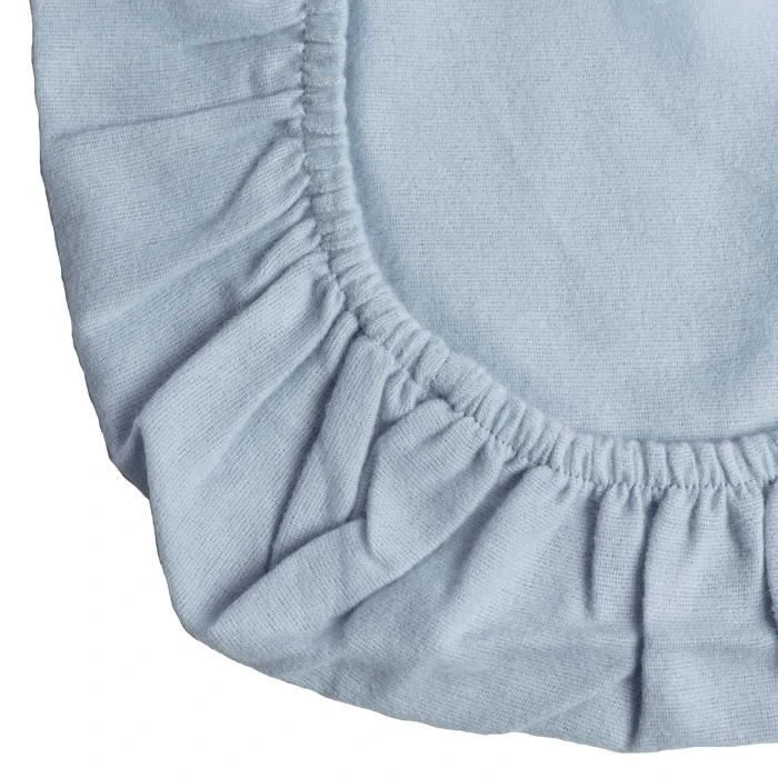 Lot de 2 draps housses bleu pour lit bébé 100% coton - 60 x 120 cm-1