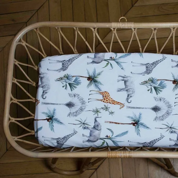 Drap Housse couffin Ovale - SEVIRA KIDS - Collection Safari - Satin de coton - Fabrication française-2