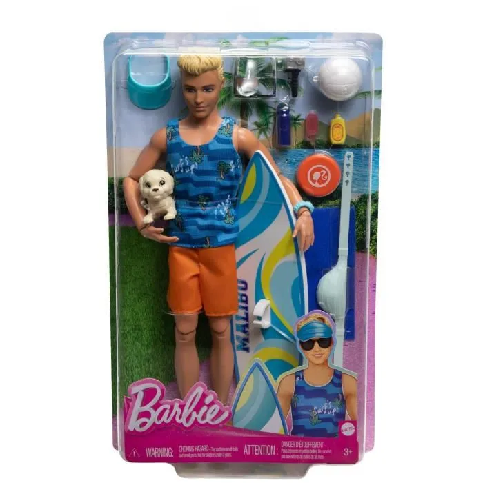 BARBIE - BARBIE KEN SURF DOLL + ACCY (CP6) - 21A - poupée - 3 ans et +-2