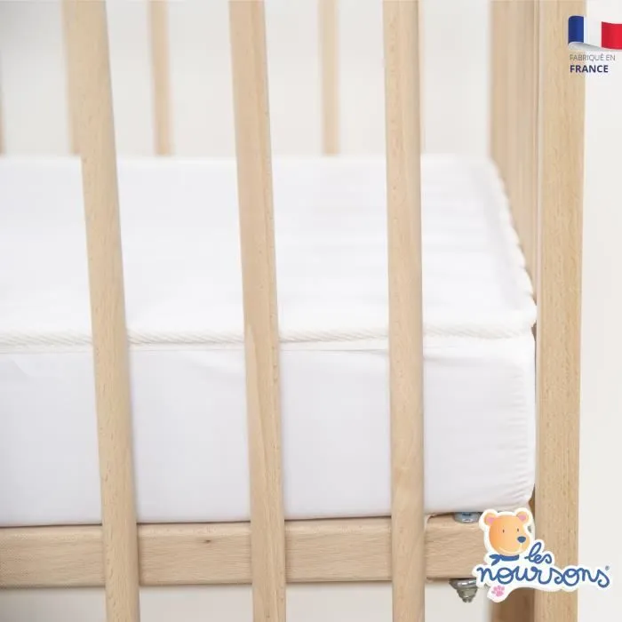 Matelas Bébé Climatisé 60x120 cm - Réversible - 1 face Été fraîche / 1 face Hiver ouatinée - OekoTex® - Fabrication Française-1