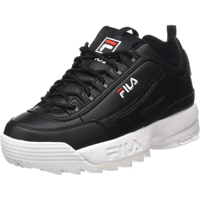 Baskets enfants - FILA - DISRUPTOR KIDS - Noir - Lacets - Semelle épaisse-1