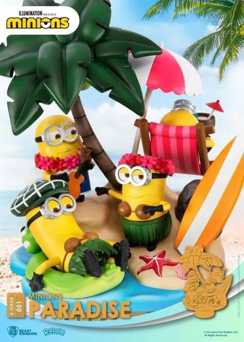 figurine Minions-Paradise,ls vous attendent ! Figurine en PVC, mesure environ 16 cm.-2