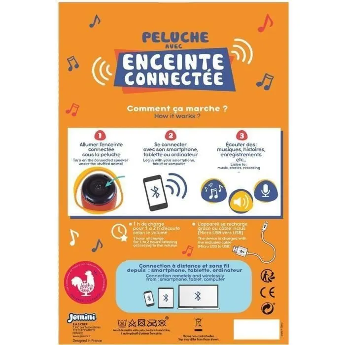 Peluche Bluetooth - JEMINI - Cally Mimi Koala - Gris - Enfant - 21 cm-0