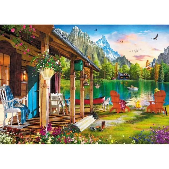 Puzzle 500 pièces - TREFL - Cabane à la Montagne - Paysage et nature - Adulte - Intérieur-0