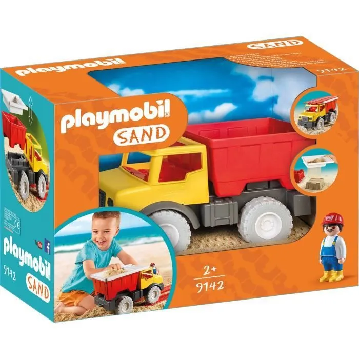 PLAYMOBIL - Camion Tombereau avec Seau - Playmobil Sand - 2 ans et plus-0