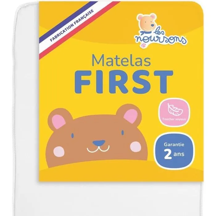 Matelas Bébé / Enfant - 70x140 cm - Réversible - OekoTex® - Garantie 2 ans - Fabrication française-0