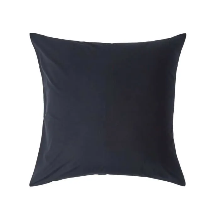 Taie d'oreiller - Homescapes - Noir - 100% coton égyptien - 200 fils - 80 x 80 cm-0