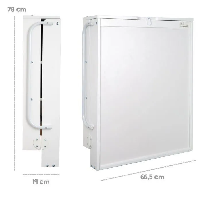 ROBA Table à Langer Murale Pliante avec Étagères et Matelas à Langer Imperméable Résistant - Facile à Installer - Bois Blanc-2