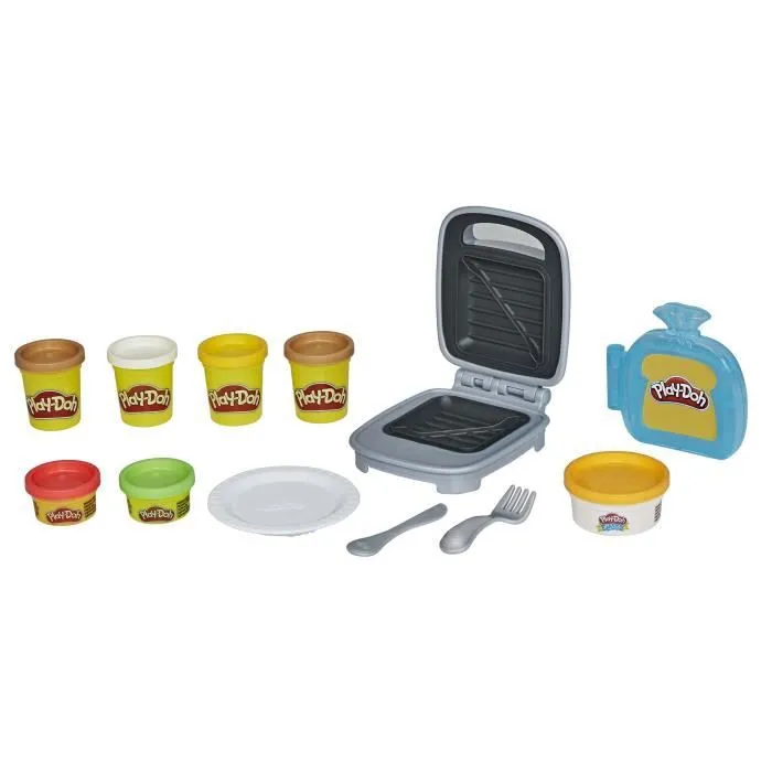 PLAY-DOH - Kitchen Creations - Croque-monsieur - pâte Elastix - 6 couleurs-1