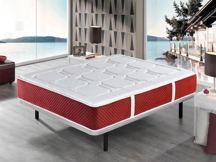 Matelas en latex et ressorts ensachés 200X200 SPRING LATEX SUPREME, hauteur 30 CM, latex naturel. 7 zones de confort-1