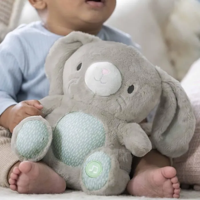 INGENUITY Doudou bébé lapin Sylvi, peluche, mélodies et vibrations apaisantes, lumineux, cadeau naissance-8