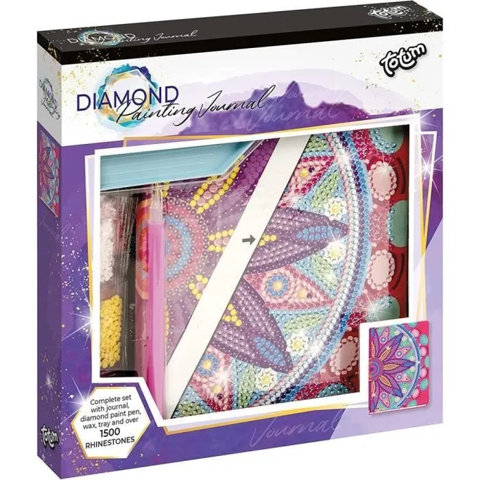 Kit de décoration agenda - TOTUM - Fleur mandala - Multicolore - 19x24x5 cm-0