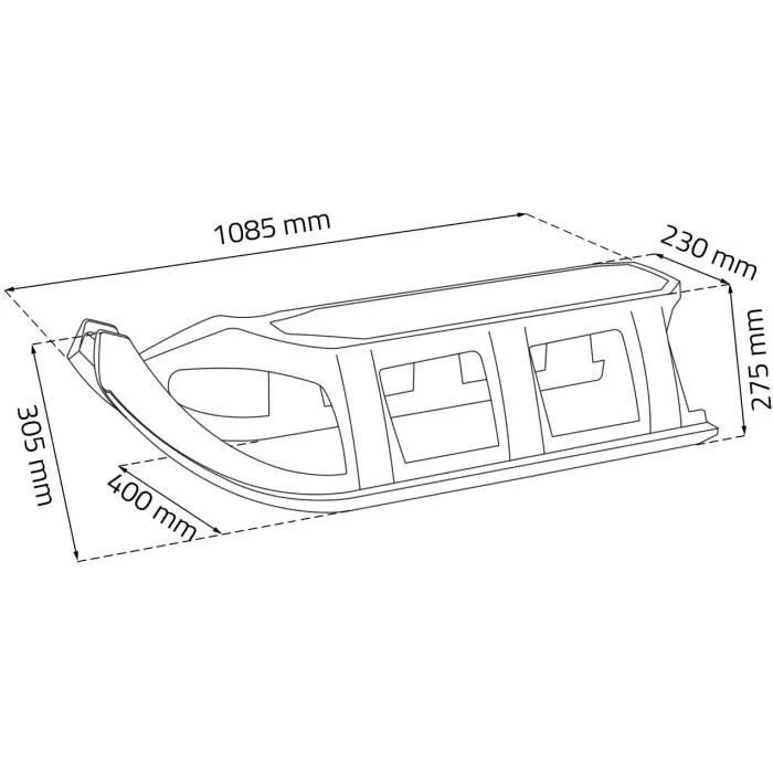 Luge - Tatra - Rouge - Plastique - Enfant - 60 kg max-2