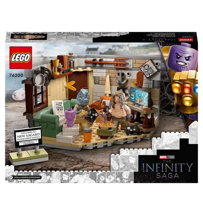 LEGO® 76200 Marvel Le nouvel Asgard de Bro Thor, Figurines Marvel Bro Thor et Korg, Jouet Thor pour enfants dès 7 ans-4