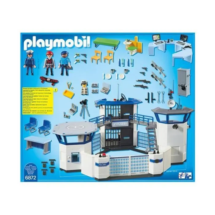 PLAYMOBIL 6872 Commissariat de police avec prison-0