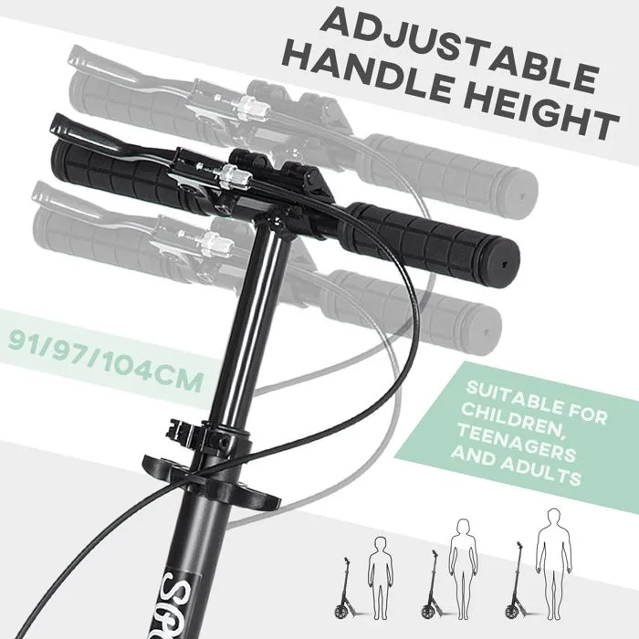 HOMCOM - Trottinette - Aluminium - 91.5x36.5x104cm - Vert-4