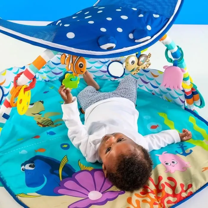 DISNEY BABY Tapis de sol éveil bébé évolutif - Némo - Arche avec jouets sensoriels et musicaux, guirlande lumineuse, miroir-7