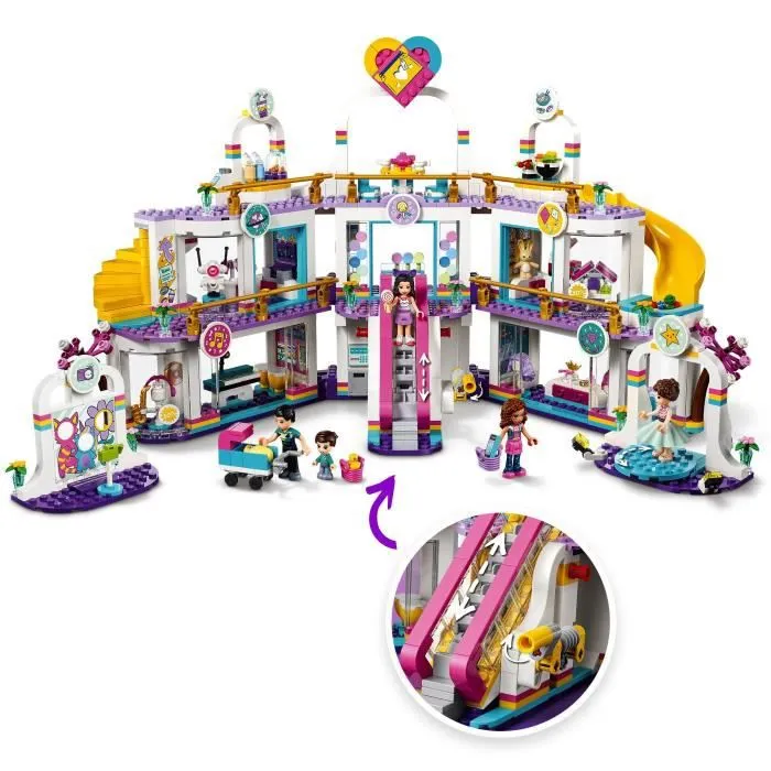LEGO® 41450 Friends Le Centre Commercial de Heartlake City Jeu de Construction avec 5 Magasins, 4 Minidolls et la Figurine du Bébé-1