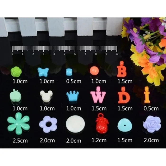 Coffret perles enfant - Multicolore - 6 ans - Acrylique - Jouet éducatif - Créativité-2