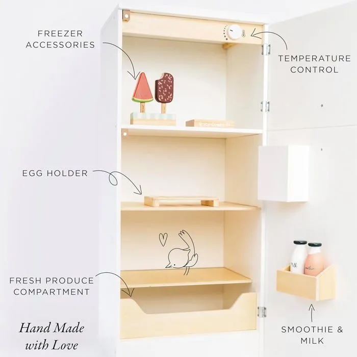 Le Toy Van - Réfrigérateur-congélateur en bois - JH PRODUCTS-0
