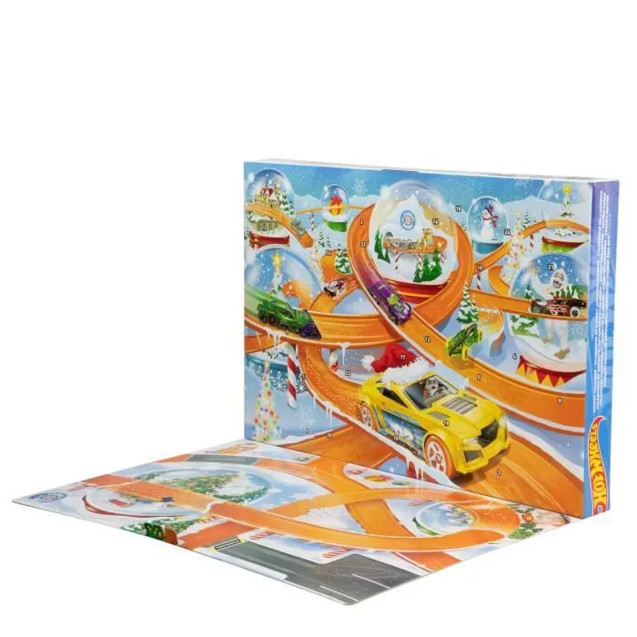 Hot Wheels-Calendrier de l’avent 2024-8 voitures et 16 accessoires HTG00-2