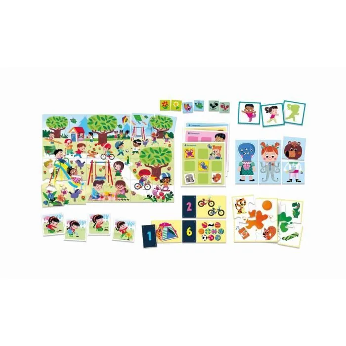 Clementoni - Coffret de 8 jeux en 1 - Jeux éducatifs formes, couleurs, nombres, quantités - Dés 3 ans-1