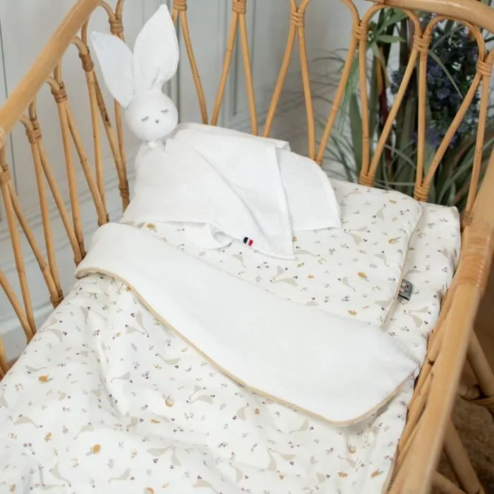 Ensemble coussin et couverture pour berceau et couffin Sidonia-1