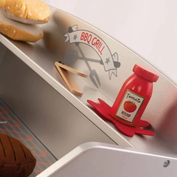Jouet Barbecue en Bois - ROBA - 14 pièces d'Accessoires en Peluche-2