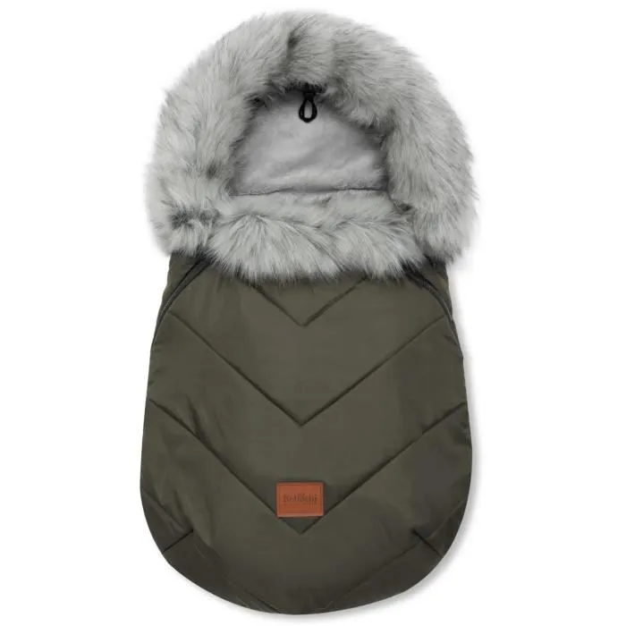 Bellochi Chanceliere Universelle pour Poussette - Capuche Réglable et Col Fourrure Amovible - khaki-0