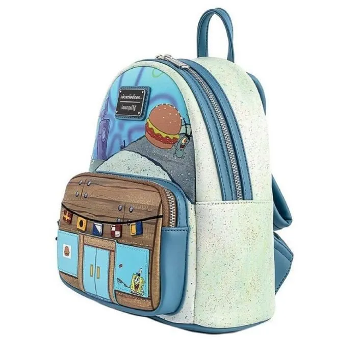 Sac à dos - Loungefly - Bob l'Éponge - Krusty Krab - Cuir PU - 23x27x11 cm - Enfant-2