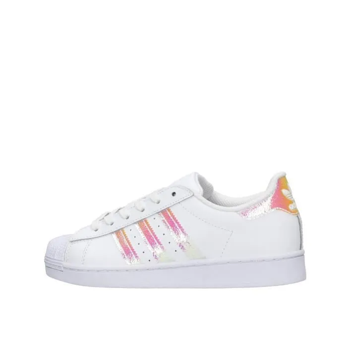 Baskets Adidas Superstar blanc pour garçon - Modèle FV3147 - Licence Bambi - Cuir - Lacets - Plat-0