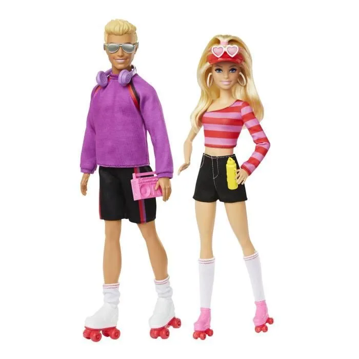 Barbie-Fashionistas-Coffret poupées et accessoires patins à roulettes HXK90-0