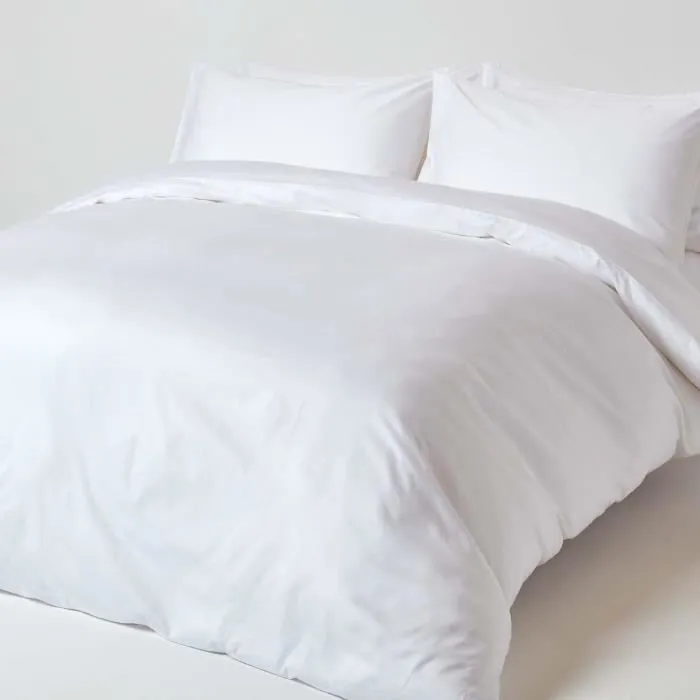 Drap-housse - Coton Égyptien - 140 x 200 cm - 400 fils - Blanc - Biologique-2