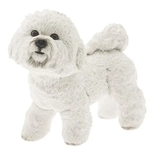 Leonardo Collection Bichon Frisé en résine, pour Chien, Pierre, Blanc LP03952A-0