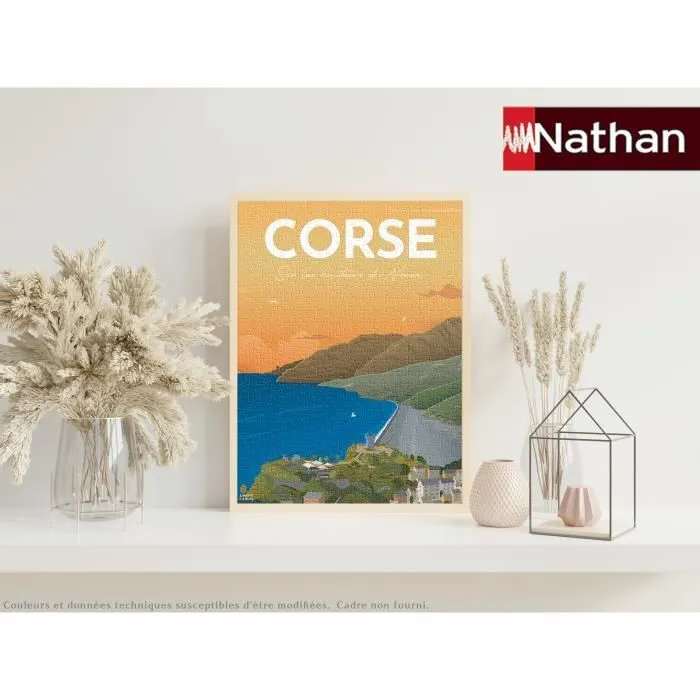 Puzzle 500 pièces, Affiche de la Corse/Louis l'Affiche, Dès 10 ans, Collection Nostalgie, 87826, Nathan-3